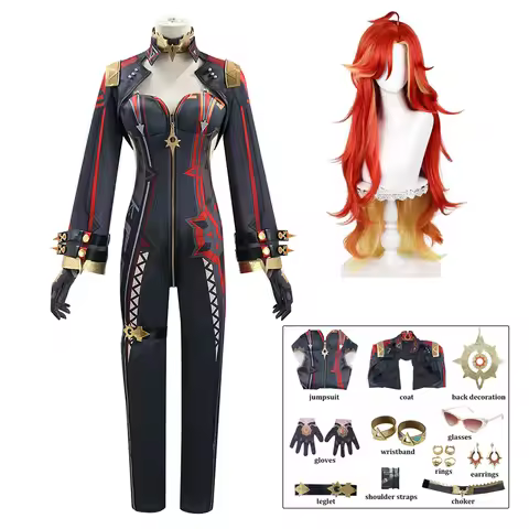 Mavuika Cosplay Genshin Impact Cosplay Costume Accessories Wig Women Anime Comic Party Role Playing 