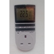 UK Plug-in Digital LCD Programmable 7 Day Display Timer Switch Socket Top