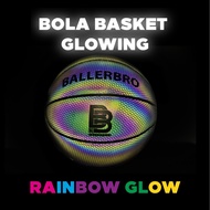 BALLERBRO Glowing Basketball Size 7 - Rainbow Glow