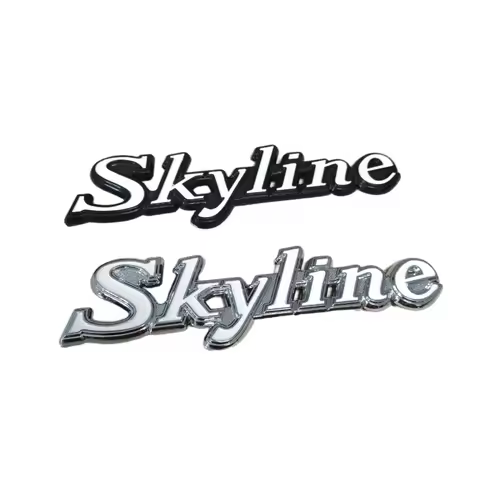 Skyline logo Car Sticker Black White ABS Material