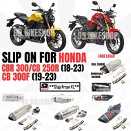 Slip On For Honda CB300 CBR300 CB250R CB 300F 2018 2020 2023  Motorcycle Exhaust Pipe Muffler Set Mi