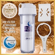 SAEMMUL 10" CLEAR EXTERNAL OUTDOOR FILTER CTO WATER FILTER SET WITH PP CARTRIDGE