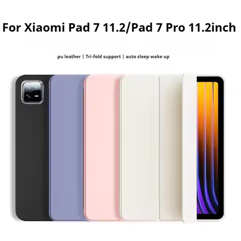 PU Magnet Case For Xiaomi Pad 7/Pad7 Pro 11.2inch 2024 Tablet Cover Xiaomi MI PAD 7 Pro 11.2"Auto Sl