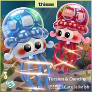 THISEPH Electric Jellyfish Toy, Obstacle Avoidance Wiggling Tentacles Dance Jellyfish Doll, Dynamic 