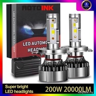 【In stock】AOTOINK 1 pair 200W Car Headlight H4 LED H7 9005 HB3 H1 H3 H11 H8 Auto LED Headlight Bulb 
