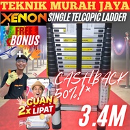 Xenon Tangga Lipat Single Aluminium Teleskopik 3.4 m Telescopic Ladder 3,4 Meter Termurah Tangga Lipat Single Aluminium Teleskopik 3.4 Meter Telescopic Ladder 3,4 Meter