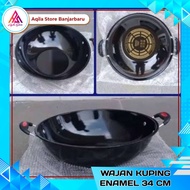 34cm enamel frying pan / 34cm enamel ear frying pan