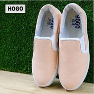 [ส่งเร็วพิเศษ!] HOGO รองเท้าผ้าใบ รองเท้าผ้าใบผู้หญิง Slipon นิ่มสุดๆ กันลื่น ทนทาน คู่เดียวเอาอยู่ 