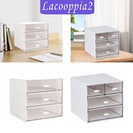 [Lacooppia2] Desk Organizer with Drawers 3 Tier Storage Case for Office Home Stationeries