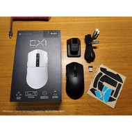 Tecware EX1 Mouse + Docking PAW3395 Wireless Gaming Ambidextrous Tri Connection Type C OLED