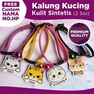 (_) Kalung Kucing Custom - Kalung Kucing Kulit Sintetis