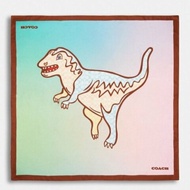 【COACH】漸層REXY 恐龍印花真絲方巾