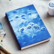 手工藍曬筆記本 - 小野花