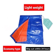 [Clearance] (light weight) PE Tarpaulin Canopy Canvas / Kanvas Kanopi Biru Oren / Kanopi Khemah Ramadan / Kain Biru Oren