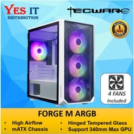 Tecware Forge M ARGB TG MATX Gaming Casing Chassis ( Black / White / Snow White)