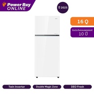 Haier ตู้เย็น 2 ประตู 16 คิว Inverter (สีขาวกระจก) รุ่น HRF-460MGI