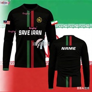 【Free Custom Name & Number】Iran JERSEY Soccer Bola Sepak Futsal Muslim Sportwear Save Iran Jersey Fr