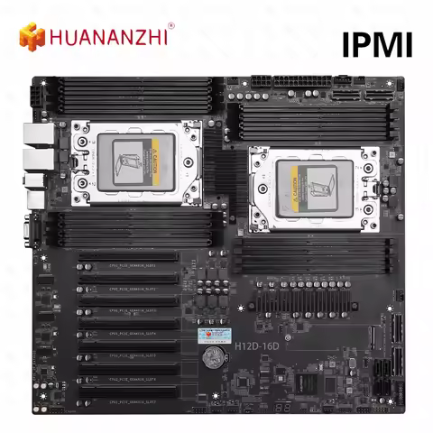 HUANANZHI H12D 16D Motherboard Support IPMI AMD EPYC 7002 7003 Series CPU 16 Memory Slot Dual 2.5G N