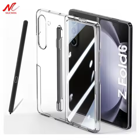 Slim Matte PC Built-in Screen Protector Case for Samsung Galaxy Z Fold 5 6 With S Pen Holder and Pen