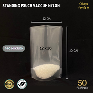 ( 20 Lembar ) STANDING POUCH VACUUM NYLON - KEMASAN PLASTIK CAIRAN