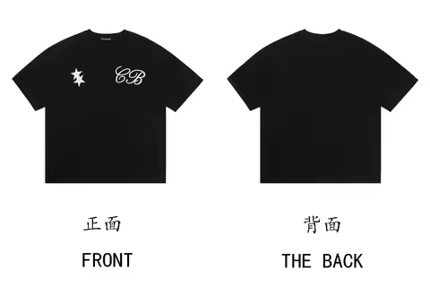 American Cole Buxton Retro Letter Print Short Sleeve Loose Casual Unisex T-shirt Summer Breathable C