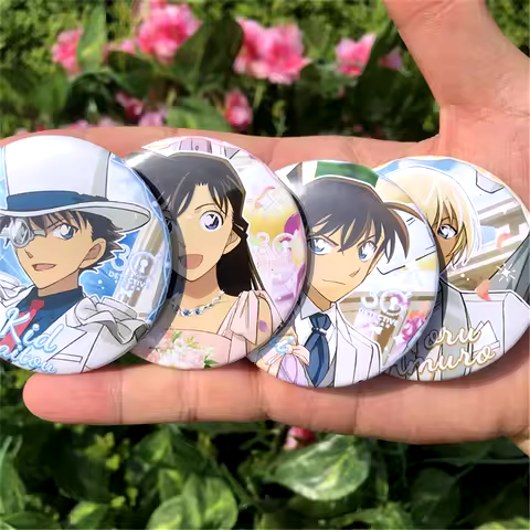 Anime Detective Conan Case Closed Mouri Ran Haibara Ai Cosplay Costume Accessories Brooch Pin Cartoo