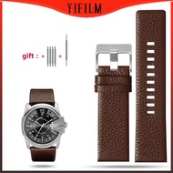 YIFILM Genuine Leather For Diesel Watchband 30mm 28mm 24mm 26mm 22mm Litchi Grain Strap For Diesel D