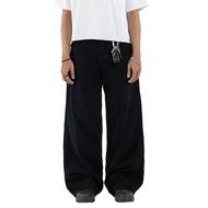 H1 Baggy H Embroidered Back Pocket - Black - Jeans