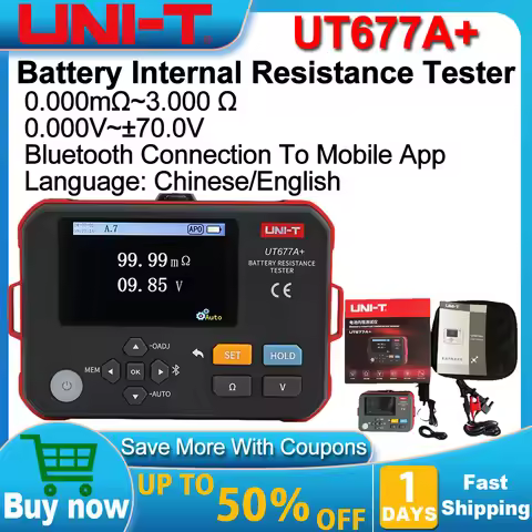 UNI-T UT677A+ Automotive Battery Tester Internal Resistance Health Checker for Household Lithium Bat