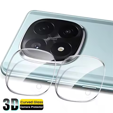 2Pcs Clear 3D Curved Tempered Glass Camera Lens Protector Case For Redmi Note 14 15 Pro Plus Pro+ 5G