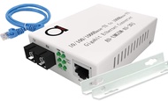 Single Mode Gigabit Fiber Media Converter - Built-In Fiber Module 20 km (12.42 miles) SC – to UTP Ca