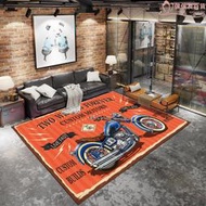 工業風客廳地毯家用復古美式圈絨車庫沙發臥室防滑地墊全鋪