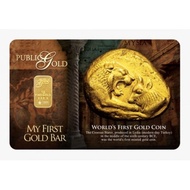 Public Gold Bullion Bar PG 1g (Au 999.9) - MY FIRST GOLD BAR