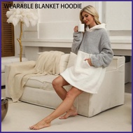 Wearable Blanket Hoodie Warm Flannel Hoodie Wearable Blanket Sweatshirt Cuddly Blanket Winter Indoor