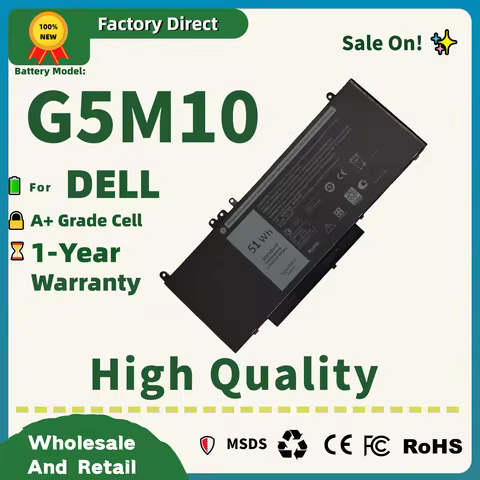Factory Direct! G5M10 G5M1O Laptop Battery for DELL Latitude E5250 E5450 E5550 Sereis 8V5GX R9XM9 WY