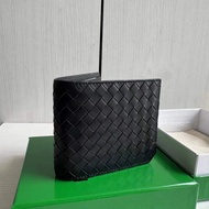 1: 1 Original Label bv New Version Fine Woven Calfskin Short Men's Wallet Wallet Wallet Wallet Full 