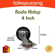 4" Live Wheels 4 inch Rubber Trolley Wheels Live Display Case Wheels