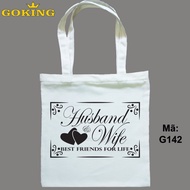 CNY, buy 1 get 5 gifts. 100 models of tote handbags with meaningful letter prints. Canvas bag