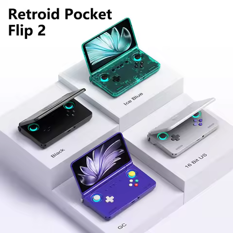 Retroid Pocket Flip2 Handheld Game Consoles 5.5" 1080p AMOLED 500Nits Video Game Consoles Android 13