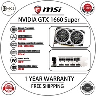 Used MSI Geforce GTX 1660 SUPER VENTUS XS 6G Graphics Card 6GB GDDR6 192Bit 1530Mhz~1815Mhz DP+HD+DVI Video Card