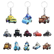 【DT】Disney Cars Characters Brave Lightning McQueen Epoxy Resin Keychain Flat Bottom Pendant Keyrings Handmade Accessories FWN204 hot