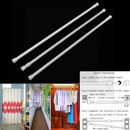 Telescopic Pole Tension Rod Cabinet Extendable Closet Shower Curtain Rail Adjustable Window