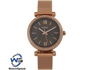 Fossil Women's Carlie Mini Three-Hand Rose Gold-Tone Stainless Steel Mesh Watch - ES4957