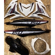 Velozi Cover Set Y15ZR V1/V2 Rc Exciter 150 Tanam Cover Black/White
