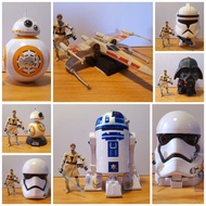 Star Wars Assorted Toys Display Figures Coin Bank Figurines Cake Topper Toys for Kids R2-D2 XWing