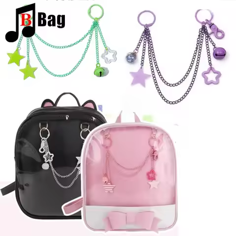 Ita Bag Chain Accessories decoration candy colors stars Bells adjustable DIY bag chain Hanging chain
