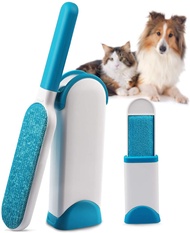Pet Dog &amp; Cat Hair Lint Remover Cloth Sofa Fabric Brusher Cleaning Travel Reusable Double-Sided Brush Lint Roller/ Cat Fur Remover/ Dog Fur Remover/ Pet Fur Remover