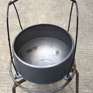 AT/💖Authentic Cast Iron Dingpot Pig Iron Top Pot Traditional Hanging Pot Soup Pot Iron Pot Chicken Firewood Rice Dingpot