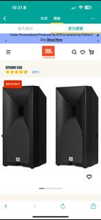JBL Studio 530 書架式喇叭 Professional-Quality 125-Watt Bookshelf Speakers