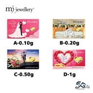 MJ Jewellery 5G Gold Collection 999.9/24K Malay Wedding Series Gold Bar F42 (0.1g / 0.2g / 0.5g / 1g